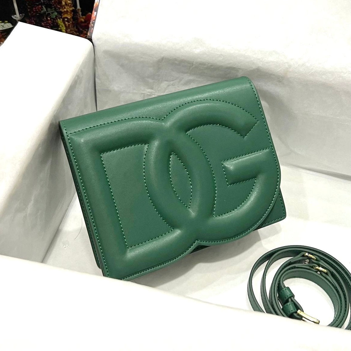 Dolce&Gabbana Small Leather Dg Logo Bag