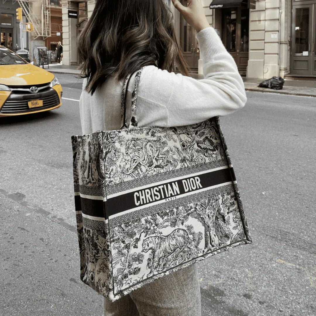 Large Dior Book Tote Bag